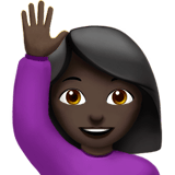 Person Raising Hand emoji, Apple, iOS 26