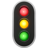 Vertical Traffic Light emoji, Apple, iOS 26