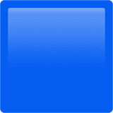 Blue Square emoji, Apple, iOS 26
