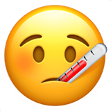 Face with Thermometer emoji, Apple, iOS 26