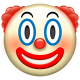 Clown Face emoji, Apple, iOS 26