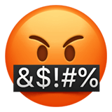 Face with Symbols on Mouth emoji, Apple, iOS 26