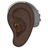 Ear with Hearing Aid emoji, Apple, iOS 26