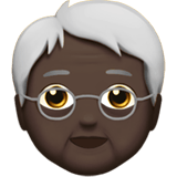 Older Person emoji, Apple, iOS 26