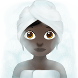 Person in Steamy Room emoji, Apple, iOS 26
