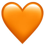 Orange Heart emoji, Apple, iOS 26