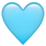 Light Blue Heart emoji, Apple, iOS 26