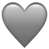 Grey Heart emoji, Apple, iOS 26