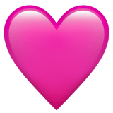 Pink Heart emoji, Apple, iOS 26