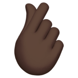 Hand with Index Finger and Thumb Crossed emoji, Apple, iOS 26