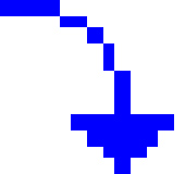 Right Arrow Curving Down emoji, NTT DoCoMo, i-mode 1999