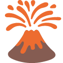 Volcano emoji, Google, Blob, 2017