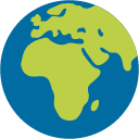 Globe Showing Europe-Africa emoji, Google, Blob, 2017