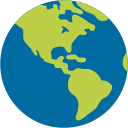Globe Showing Americas emoji, Google, Blob, 2017