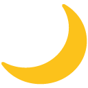 Crescent Moon emoji, Google, Blob, 2017