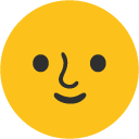 Full Moon Face emoji, Google, Blob, 2017