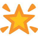 Glowing Star emoji, Google, Blob, 2017