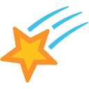 Shooting Star emoji, Google, Blob, 2017