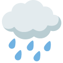 Cloud with Rain emoji, Google, Blob, 2017
