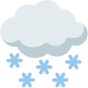 Cloud with Snow emoji, Google, Blob, 2017