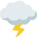 Cloud with Lightning emoji, Google, Blob, 2017