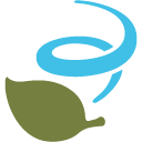 Leaf Fluttering in Wind emoji, Google, Blob, 2017
