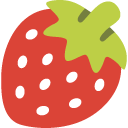 Strawberry emoji, Google, Blob, 2017