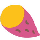 Roasted Sweet Potato emoji, Google, Blob, 2017