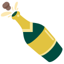 Bottle with Popping Cork emoji, Google, Blob, 2017