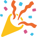 Party Popper emoji, Google, Blob, 2017