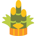 Pine Decoration emoji, Google, Blob, 2017