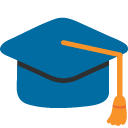 Graduation Cap emoji, Google, Blob, 2017