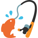 Fishing Pole emoji, Google, Blob, 2017