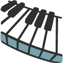 Musical Keyboard emoji, Google, Blob, 2017