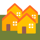 Houses emoji, Google, Blob, 2017