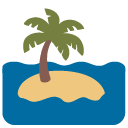 Desert Island emoji, Google, Blob, 2017