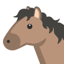 Horse Face emoji, Google, Blob, 2017