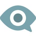 Eye in Speech Bubble emoji, Google, Blob, 2017