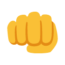 Oncoming Fist emoji, Google, Blob, 2017