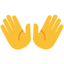 Open Hands emoji, Google, Blob, 2017