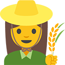 Woman Farmer emoji, Google, Blob, 2017
