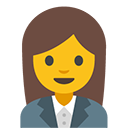 Woman Office Worker emoji, Google, Blob, 2017