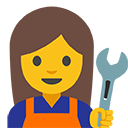 Woman Mechanic emoji, Google, Blob, 2017