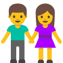 Woman and Man Holding Hands emoji, Google, Blob, 2017
