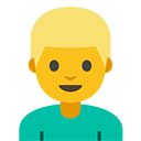 Person: Blond Hair emoji, Google, Blob, 2017