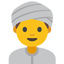 Person Wearing Turban emoji, Google, Blob, 2017