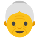 Old Woman emoji, Google, Blob, 2017
