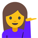 Person Tipping Hand emoji, Google, Blob, 2017