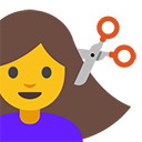 Person Getting Haircut emoji, Google, Blob, 2017