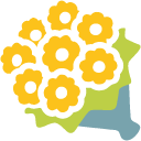 Bouquet emoji, Google, Blob, 2017